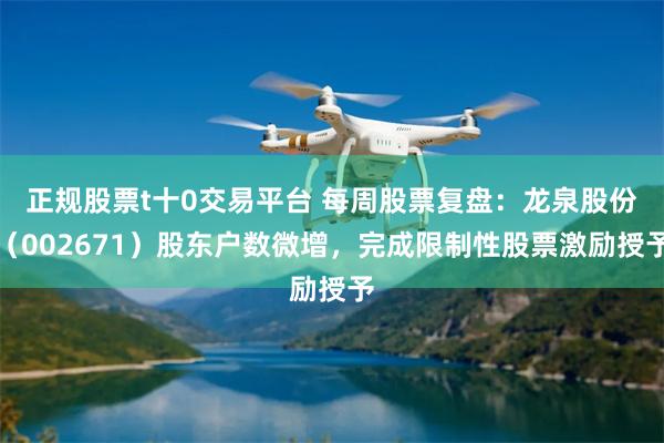 正规股票t十0交易平台 每周股票复盘：龙泉股份（002671）股东户数微增，完成限制性股票激励授予