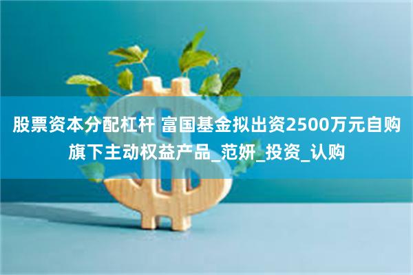 股票资本分配杠杆 富国基金拟出资2500万元自购旗下主动权益产品_范妍_投资_认购